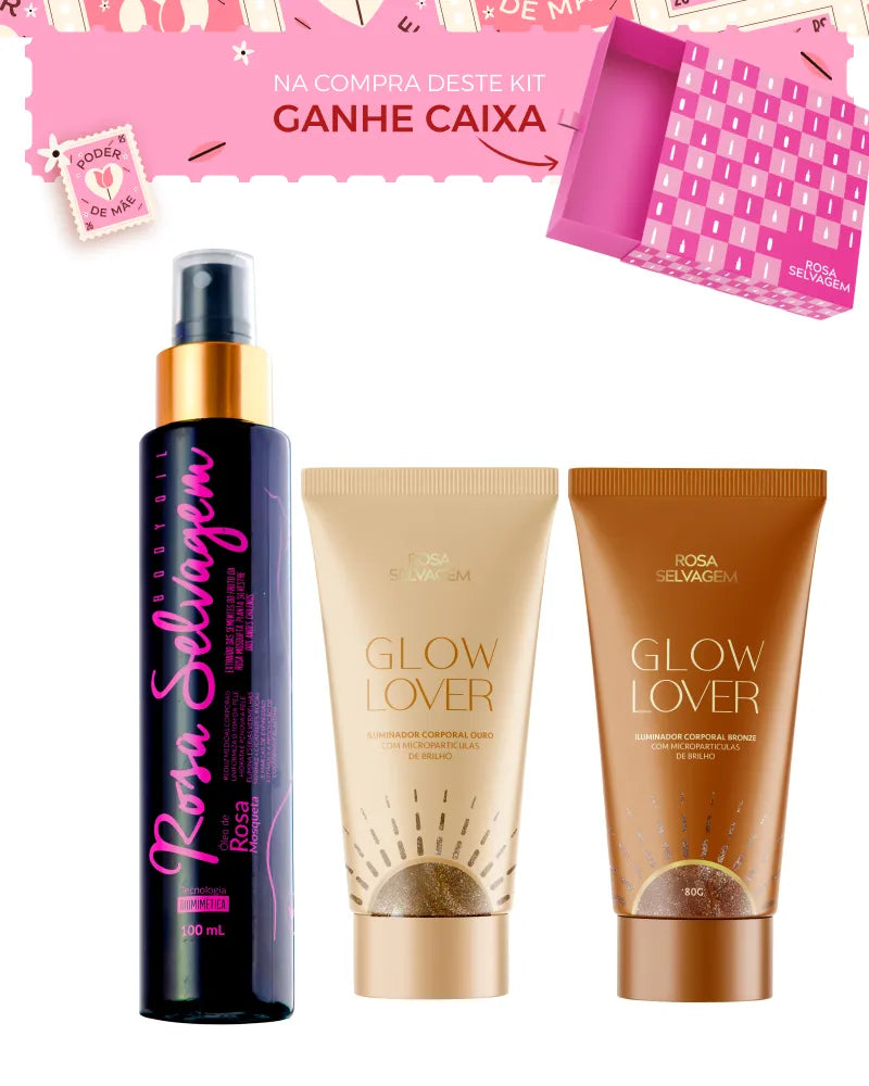 Dia das Mães - Kit Glow Total Rosa Selvagem
