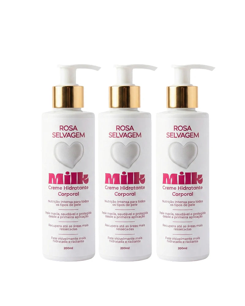Hidratante Milk Rosa Selvagem - 3 unids.