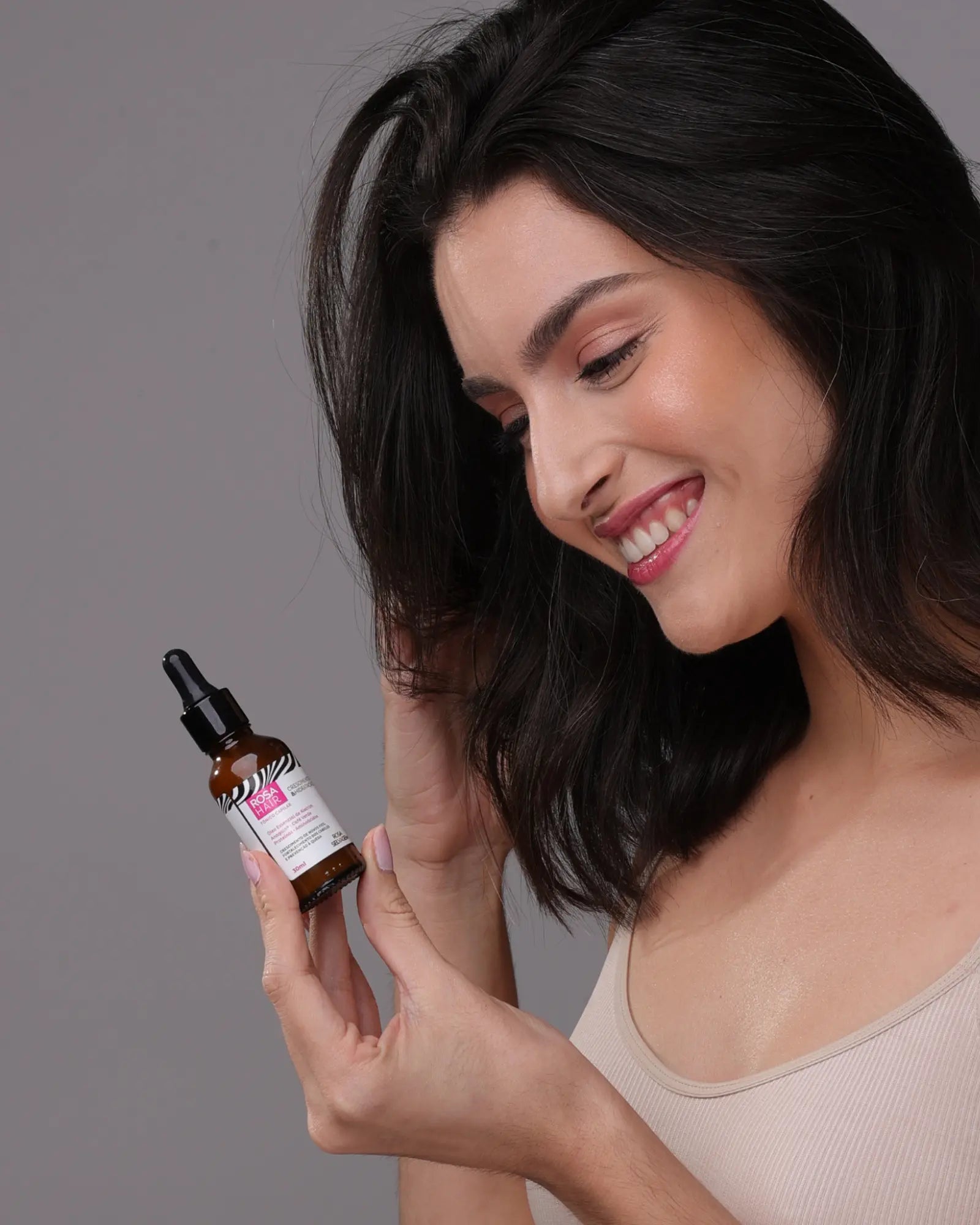 Dia das Mães - Kit Rosa Hair Crescimento Capilar: Shampoo + Tônico + Gominha